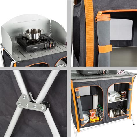 Ultrasport Cocina De Camping Armario Plegable Con Compartimentos Y
