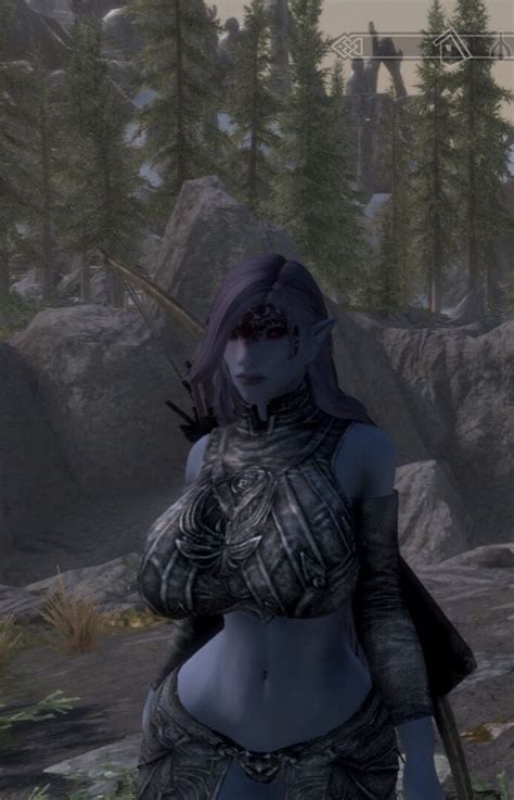 Skyrim Female Dragonborn Dark Elf Naullia The Huntress Female