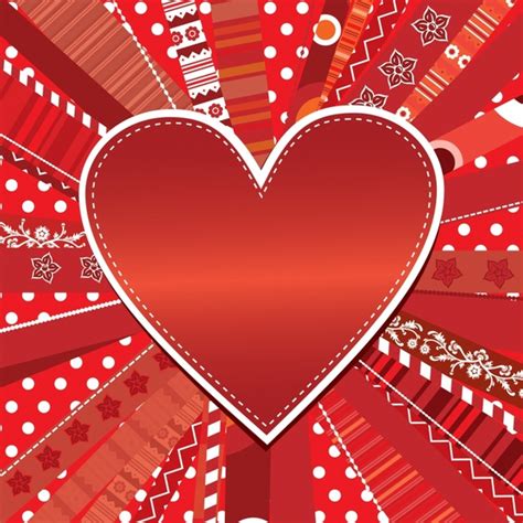 Romantic Heartshaped Heartshaped Sweet Love Label Vector Greeting Card