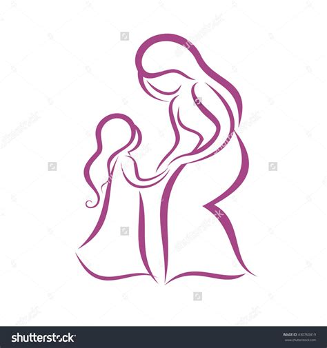 mother and daughter vector symbol | Mother and daughter drawing, Tattoos for daughters, Daughter ...