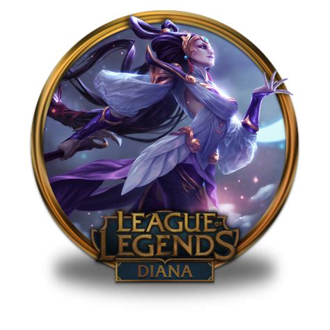 Diana Lunar Goddess Icon League Of Legends Gold Border