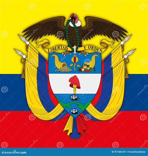 Escudo De Armas De La República De Colombia Ilustración Del Vector Ilustración De Columnista