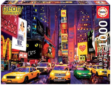 Times Square Neon 1000pc Glow In The Dark Jigsaw Puzzle By Educa