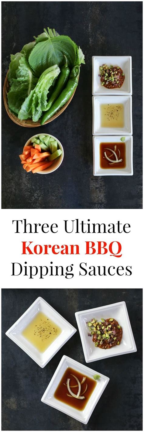 Three Ultimate Korean Bbq Dipping Sauces Recipe Korean Bbq Dipping