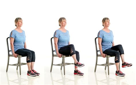 Travel Workout Seated Knee Raise Hip Workout Senior Fitness Travel