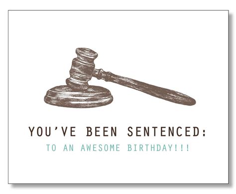 Hilarious Lawyer Birthday Card Judge Card Law Student