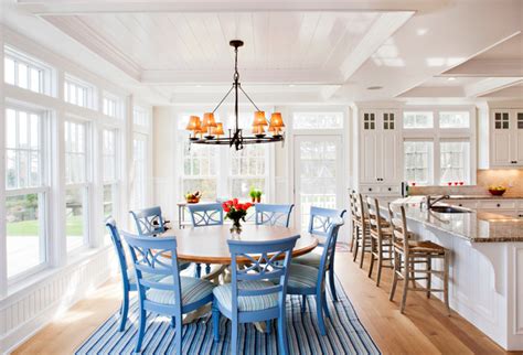 marthas vineyard home beach style dining room