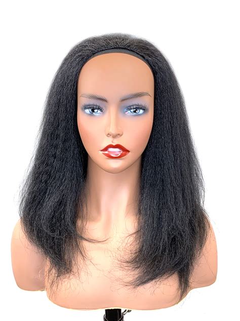 100 Human Hair Half Wig 3 4 Hair Piece Made With Kinky Etsy Australia