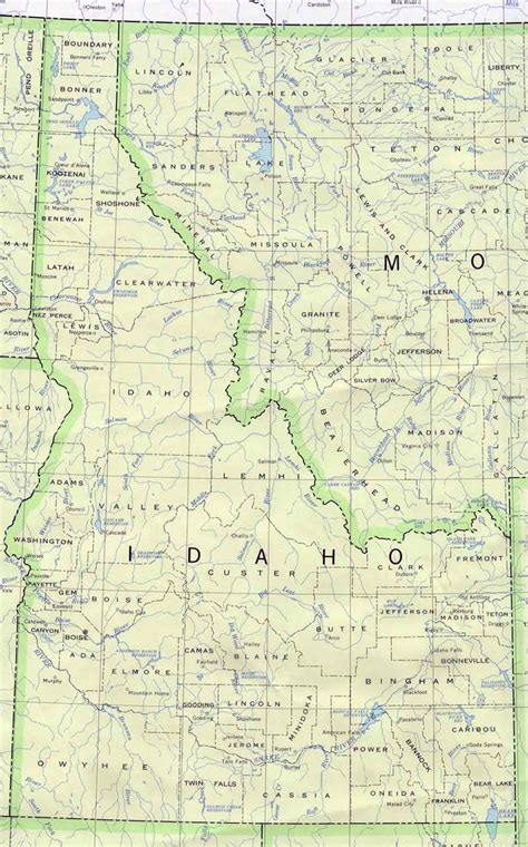 Landkarte Idaho Politische Karte Karten Und