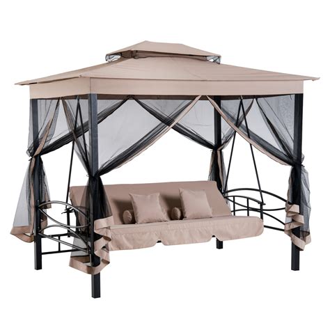 It is quite a reasonable budget to purchase a relaxation asset to your. Outsunny 3 Person Outdoor Patio Daybed Gazebo Swing With ...