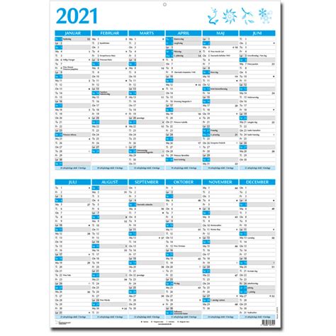 Stor Semesterkalender 202122 Kalenderbutik