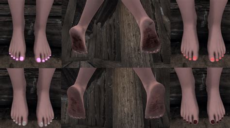Zmd S Feet And Nails Art Texture Overlays For Racemenu Cbbe Se K At Skyrim Special Edition