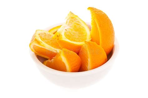 Bowl Of Orange Slices Stock Image Image Of Healthy Fruit 23839701
