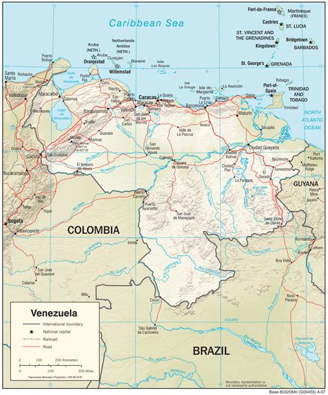 Geographic Map Of Venezuela Countryreport