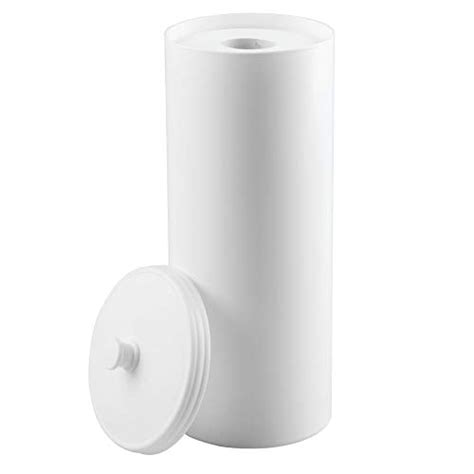 Mdesign Plastic Free Standing Toilet Paper Holder Canister Storage