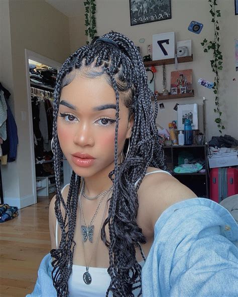Kiara 𖤐 Keeahwah • Instagram Photos And Videos In 2020 Hair Styles Aesthetic Hair Braided