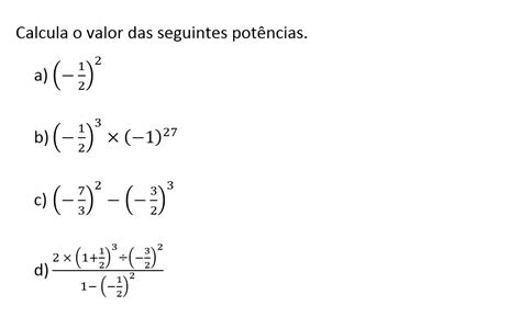 Atividades De Potenciação 8 Ano