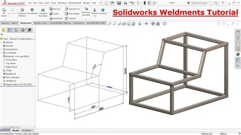 Solidworks Weldments Tutorial Steel Structure Youtube Solidworks