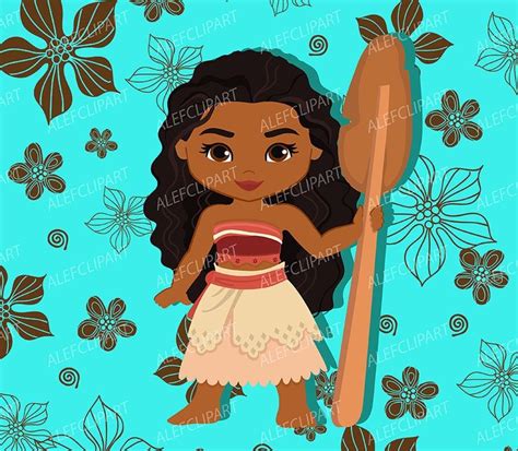 Polynesian Princess Clip Art Cute Princess Instant Etsy Canada