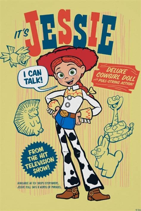Toy Story 4 Vintage Jessie Cowgirl Doll Ad Poster Zazzle Vintage Disney Posters Cartoon