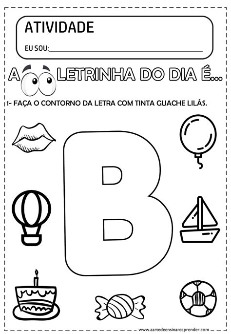 Atividades Sobre A Letra B Para Educação Infantil EDUBRAINAZ