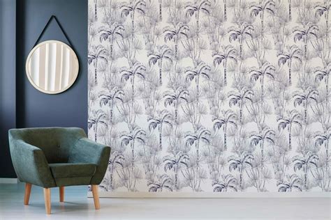 Blue Palm Tree Wallpaper Fancy Walls