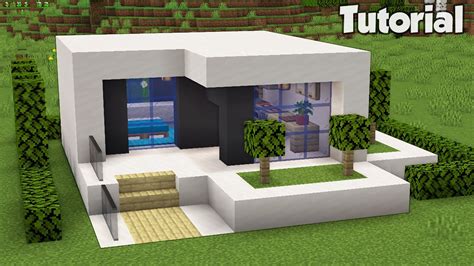 Minecraft How To Build A Small Modern House Tutorial Easy Youtube