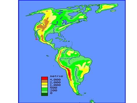 Mapa De America Al Relieve