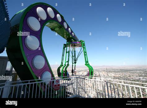 Thrill Ride At The Top Of The Stratosphere Las Vegas Stock Photo Alamy