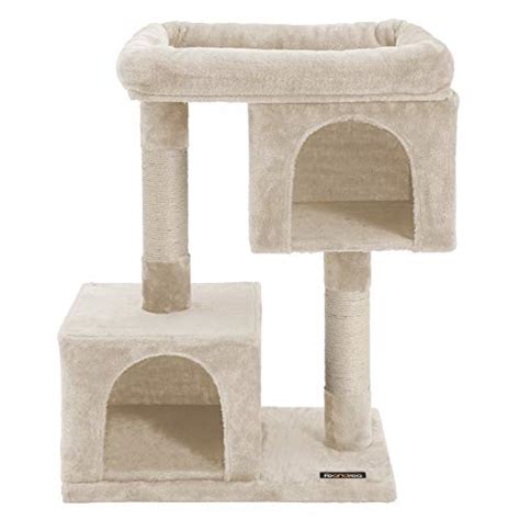 Feandrea cat tree with an extra scratching board. FEANDREA Cat Tree with Sisal-Covered Scratching Posts and ...