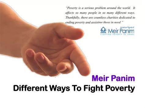 ppt meir panim different ways to fight poverty powerpoint presentation id 7165051