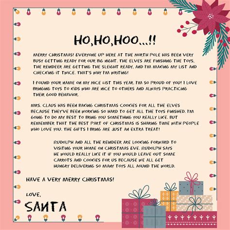 Funny Christmas Letters From Santa Santa Letter Christmas Letter From Santa Dear Santa Letter
