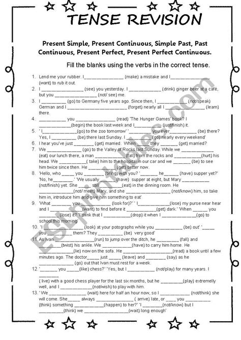 Past Tenses Revision Interactive Worksheet Tenses Exe Vrogue Co