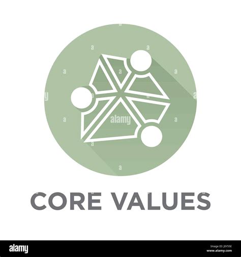 Company Core Values Outline Icons For Websites Or Infographics Stock