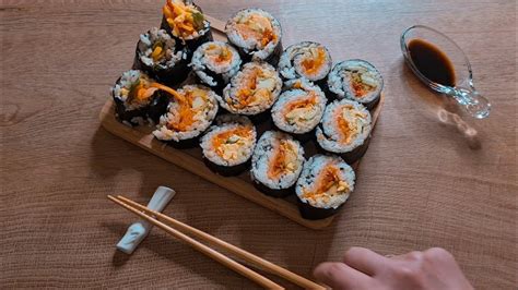 Gimbap Nas L Yap L R Evde Lezzetli Kore Sokak Yemeyi Kimbap Sushi