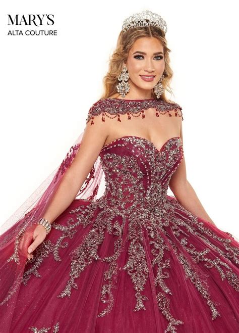 glitter cape quinceanera dress by alta couture mq3059 quinceanera dresses burgundy