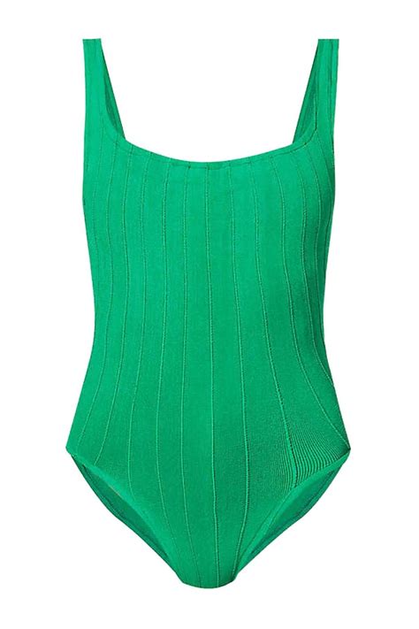 Square Neck Nile Swimsuit In Emerald Shopperboard