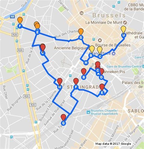 Brussels Comic Strip Walk Map Brussel Comic Strips