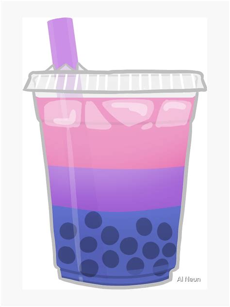 Pride Boba Tea Bisexual Magnet For Sale By Piratical Redbubble