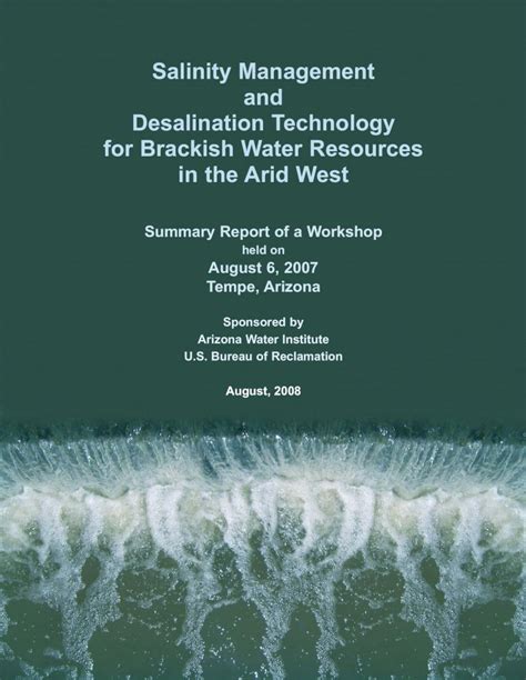 Pdf Salinity Management And Desalination Technology Udallcenter