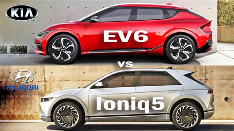 Kia Ev6 Vs Hyundai Ioniq5 Electric Car Compare Ioniq5 Vs Ev6 Youtube