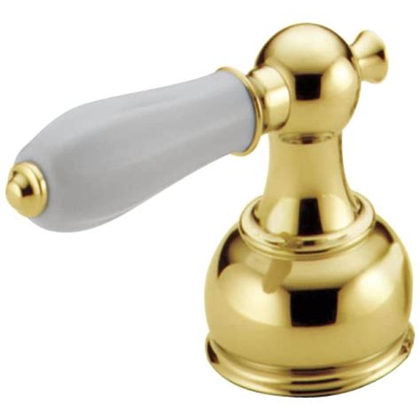 Classic single handle centerset bath faucet 520dst. Delta Polished Brass Bathroom Sink Faucet Handle at Lowes.com