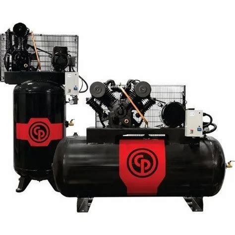 10 Hp Imported Chicago Pneumatic Reciprocating Air Compressor Air Tank