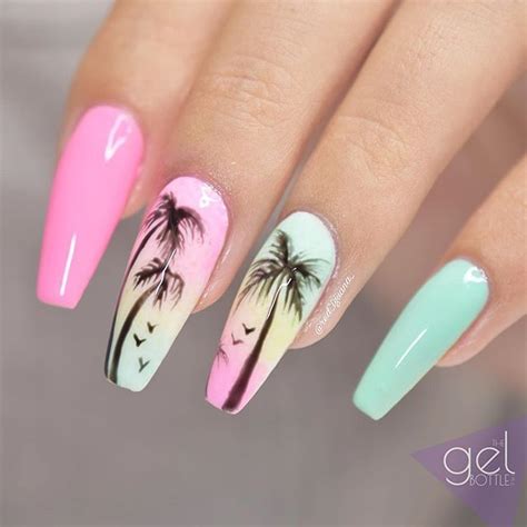 California summer vibes 🏝 Use @the_gelbottle_inc Mint ... See more ideas about acrylic nails, nails, acrylic.