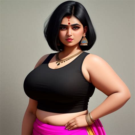 Generator Seni Ai Dari Teks Beautiful Indian Sleeveless Braless No Dress Img Converter