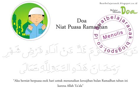 More images for waktu membaca doa berbuka puasa » Lembar Kerja Menulis Niat Puasa Ramadhan Dan Doa Berbuka ...