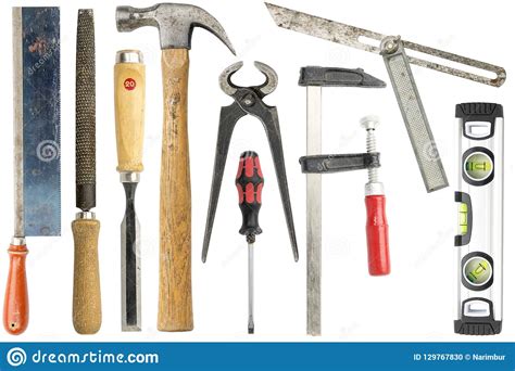 Collection Of Carpenter Tools Stock Photo Image Of Equipment
