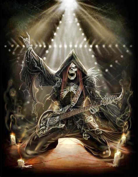 Pin By Stelios On Calavera Heavy Metal Art Grim Reaper Art Skull Art