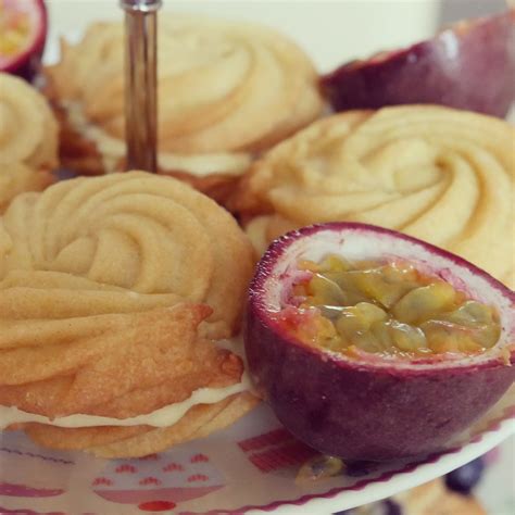 Passion Fruit Viennese Whirls Afternoon Tea Sweet Recipes Food