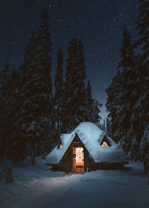 Rovaniemi Finland Winter Cabin Cabins In The Woods Winter Scenes